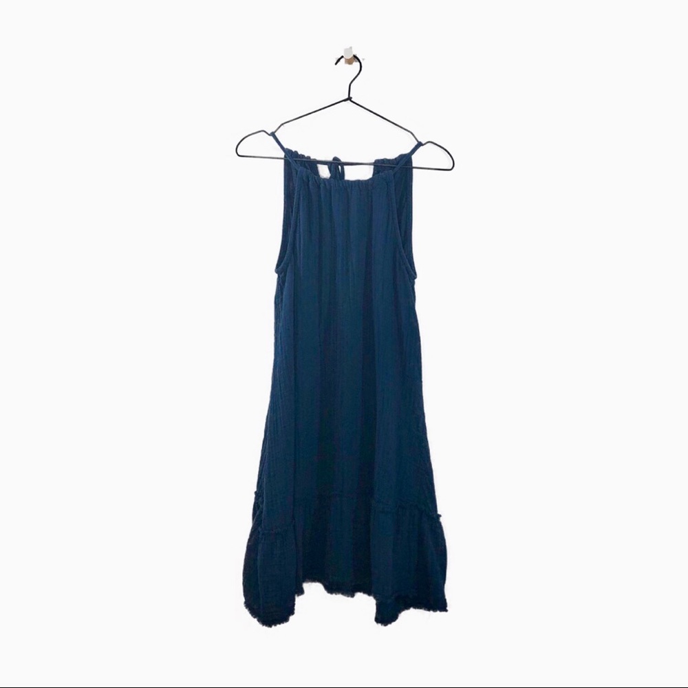 CLOTH & STONE Gauze Dress Halter Indigo S